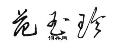 骆恒光范玉珍草书个性签名怎么写