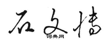 骆恒光石文博草书个性签名怎么写