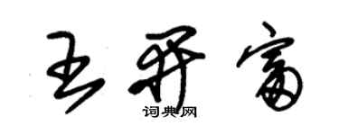 朱锡荣王开富草书个性签名怎么写