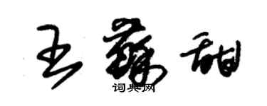 朱锡荣王苏甜草书个性签名怎么写