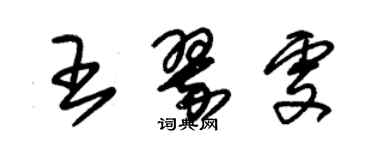 朱锡荣王翠雯草书个性签名怎么写