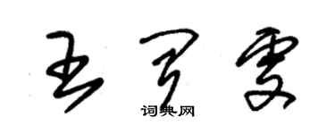 朱锡荣王闻雯草书个性签名怎么写