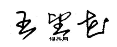 朱锡荣王望花草书个性签名怎么写