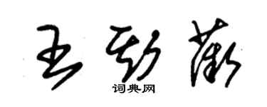 朱锡荣王斯薇草书个性签名怎么写