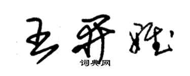 朱锡荣王开雅草书个性签名怎么写