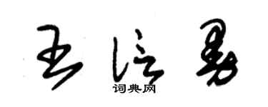 朱锡荣王信曼草书个性签名怎么写