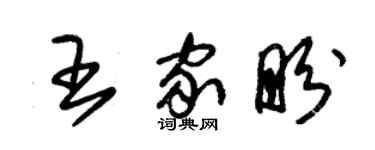 朱锡荣王家盼草书个性签名怎么写