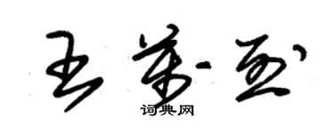 朱锡荣王万烈草书个性签名怎么写
