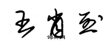 朱锡荣王肖烈草书个性签名怎么写