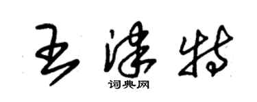 朱锡荣王津特草书个性签名怎么写