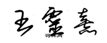 朱锡荣王灵熹草书个性签名怎么写
