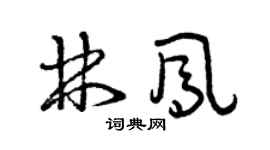 曾庆福林凤草书个性签名怎么写
