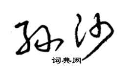 曾庆福孙沙草书个性签名怎么写