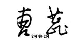 曾庆福曹蕊草书个性签名怎么写