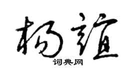 曾庆福杨谊草书个性签名怎么写