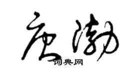 曾庆福唐渤草书个性签名怎么写