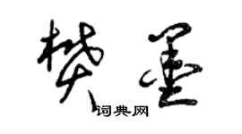 曾庆福樊墨草书个性签名怎么写