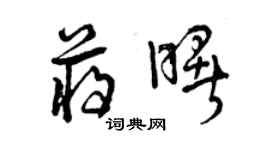 曾庆福蒋曙草书个性签名怎么写