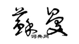 曾庆福苏曼草书个性签名怎么写