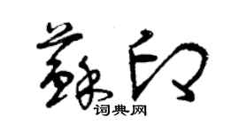 曾庆福苏印草书个性签名怎么写