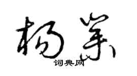 曾庆福杨业草书个性签名怎么写