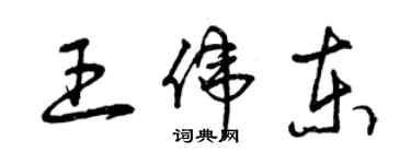 曾庆福王伟东草书个性签名怎么写