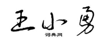 曾庆福王小勇草书个性签名怎么写