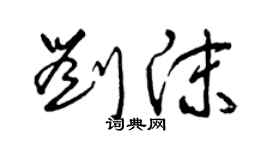 曾庆福刘沫草书个性签名怎么写