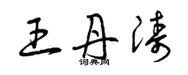 曾庆福王丹涛草书个性签名怎么写
