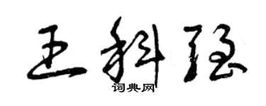 曾庆福王科强草书个性签名怎么写