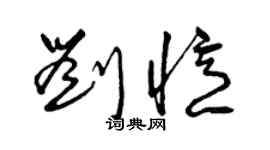 曾庆福刘忆草书个性签名怎么写