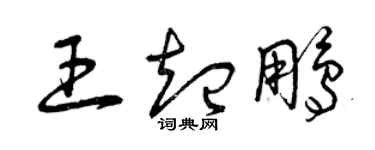 曾庆福王起鹏草书个性签名怎么写