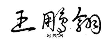 曾庆福王鹏翎草书个性签名怎么写