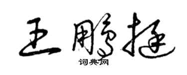曾庆福王鹏挺草书个性签名怎么写