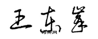 曾庆福王东峰草书个性签名怎么写