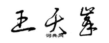 曾庆福王夭峰草书个性签名怎么写