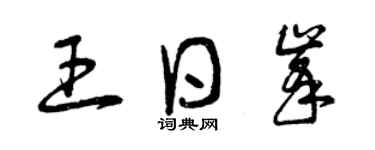曾庆福王日峰草书个性签名怎么写