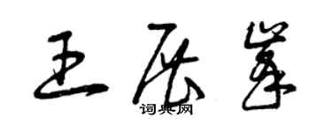 曾庆福王展峰草书个性签名怎么写