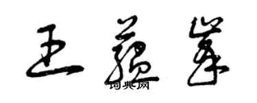 曾庆福王蕴峰草书个性签名怎么写