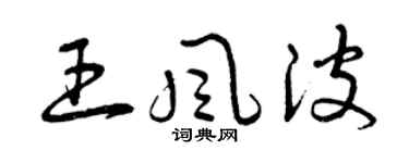 曾庆福王风波草书个性签名怎么写