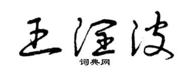 曾庆福王润波草书个性签名怎么写
