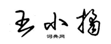 朱锡荣王小桔草书个性签名怎么写