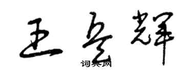 曾庆福王兵辉草书个性签名怎么写