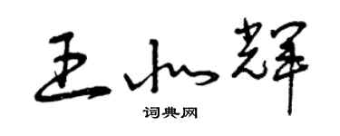 曾庆福王北辉草书个性签名怎么写