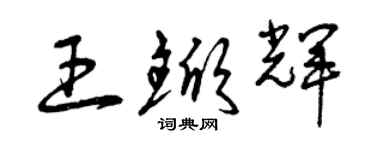 曾庆福王锨辉草书个性签名怎么写