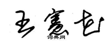 朱锡荣王宪花草书个性签名怎么写