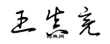曾庆福王真亮草书个性签名怎么写