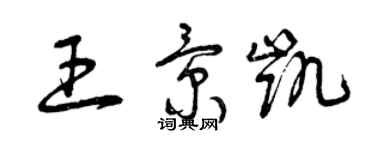 曾庆福王景凯草书个性签名怎么写