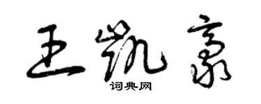 曾庆福王凯豪草书个性签名怎么写