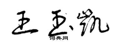 曾庆福王玉凯草书个性签名怎么写